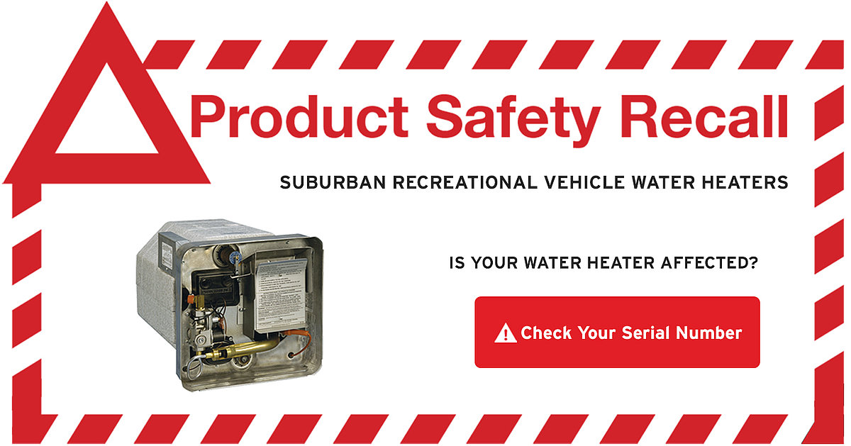 Suburban Hot Water Recall