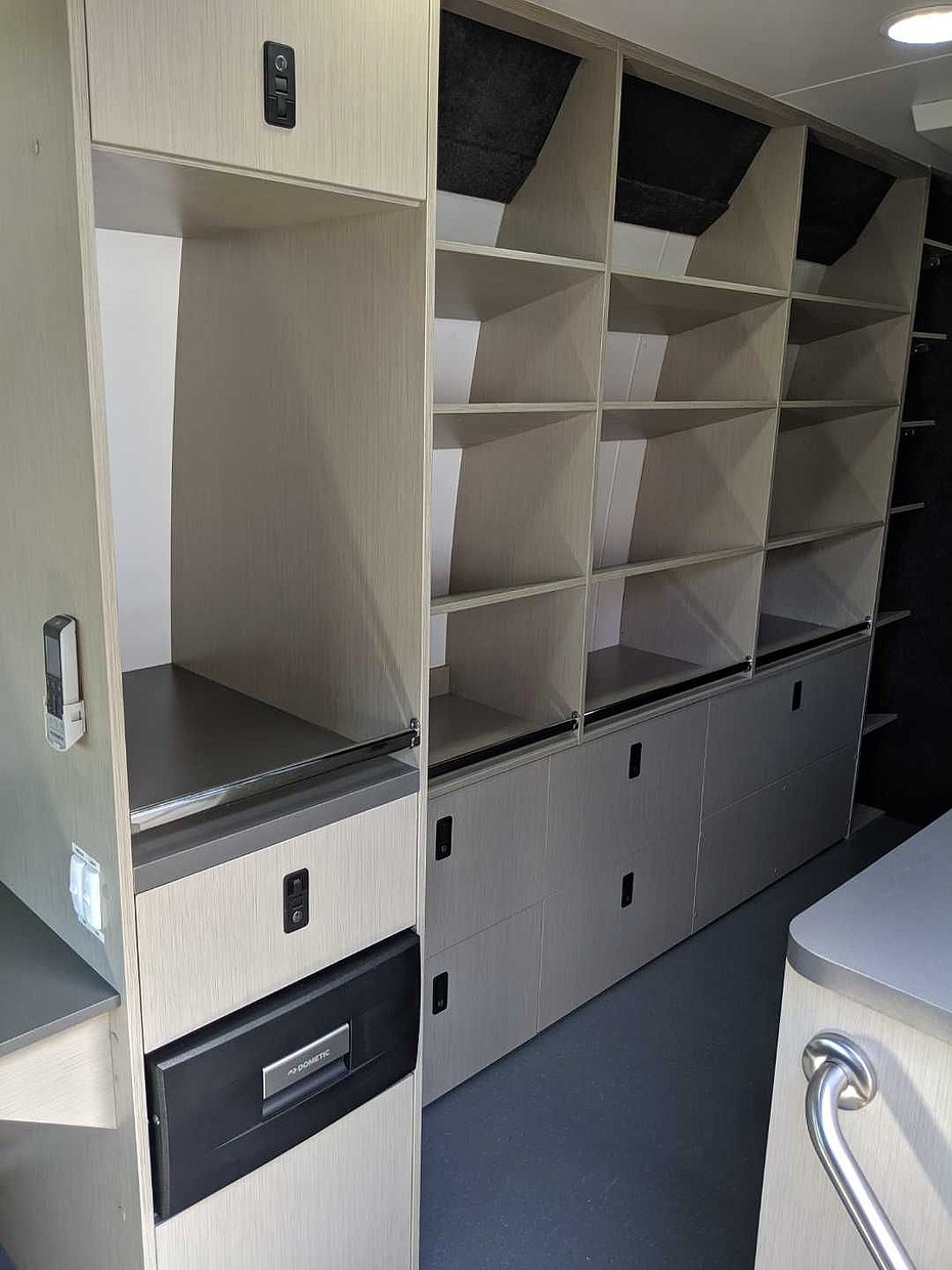 Custom Mobile Library van fit out