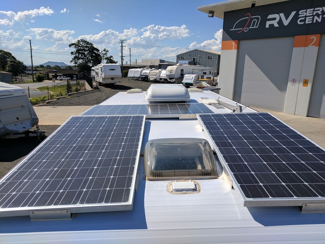 Caravan solar panel maintenance